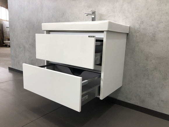 Тумба с раковиной Comforty Дублин 75 00004137103 подвесная Белый глянец Тумба с раковиной Comforty Дублин 75 00004137103 подвесная Белый глянец