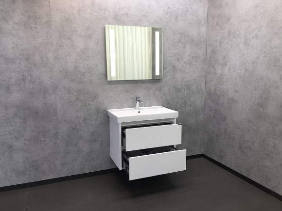 Тумба с раковиной Comforty Дублин 75 00004137103 подвесная Белый глянец Тумба с раковиной Comforty Дублин 75 00004137103 подвесная Белый глянец