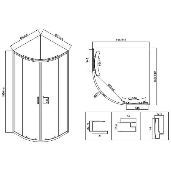 Душевой уголок Vincea City 90x90 VSQ-5CT900CL профиль Хром стекло прозрачное Душевой уголок Vincea City 90x90 VSQ-5CT900CL профиль Хром стекло прозрачное