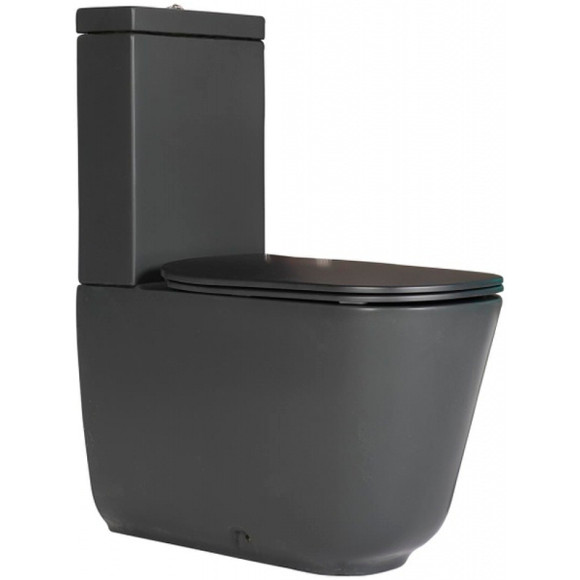 Унитаз компакт Kerasan Tribeca 511731 Черный матовый без бачка и сиденья Унитаз компакт Kerasan Tribeca 511731 Черный матовый без бачка и сиденья