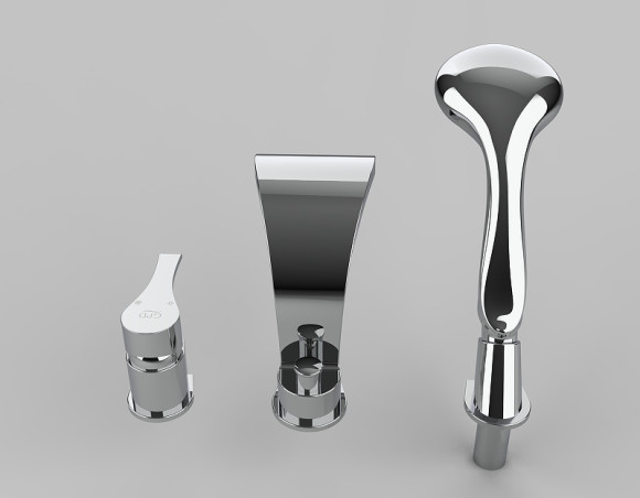 Смеситель на борт ванны GPD Atros Mak65 Хром