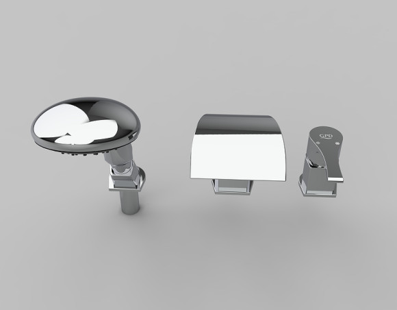 Смеситель на борт ванны GPD Atros Mak65 Хром