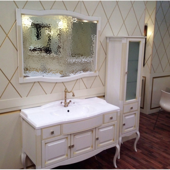 Тумба под раковину Opadiris Лаура 120 Z0000009324 Белая матовая с золотой патиной ручки Swarovski Золото Тумба под раковину Opadiris Лаура 120 Z0000009324 Белая матовая с золотой патиной ручки Swarovski Золото