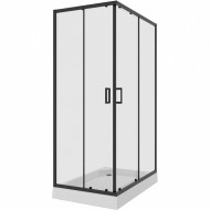 Душевой уголок Niagara Nova NG-6810-08 BLACK 120х80 профиль Черный стекло прозрачное