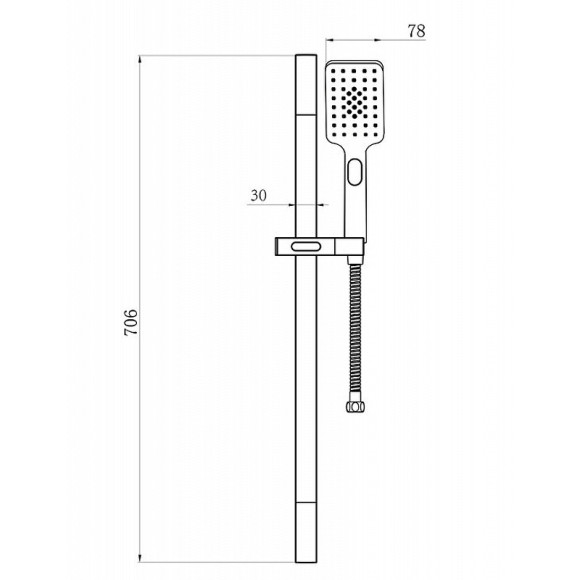Душевой гарнитур Bravat Source D170BW-ENG Черный матовый Душевой гарнитур Bravat Source D170BW-ENG Черный матовый