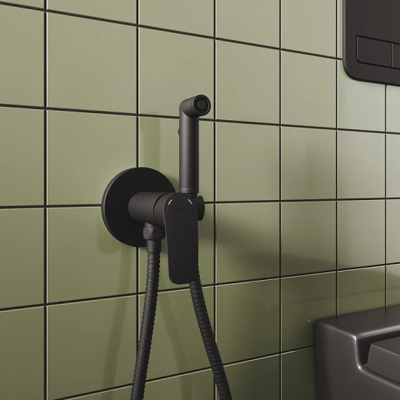 Гигиенический душ со смесителем Milardo Rora RORBLR0M08 Черный матовый