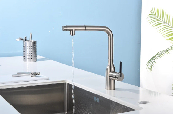 Смеситель для кухни Paulmark Viper Vi213105-NI Никель Смеситель для кухни Paulmark Viper Vi213105-NI Никель