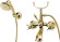 Смеситель для ванны Migliore Korona 28506 Золото