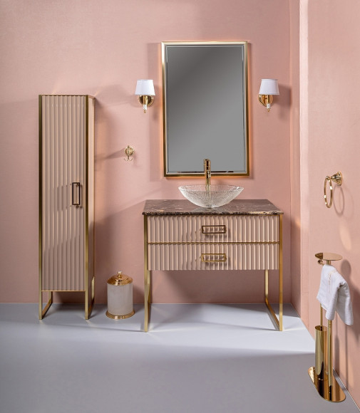 Тумба под раковину Boheme Armadi Art Monaco 100 867-100-CPG Капучино глянец Золото Тумба под раковину Boheme Armadi Art Monaco 100 867-100-CPG Капучино глянец Золото