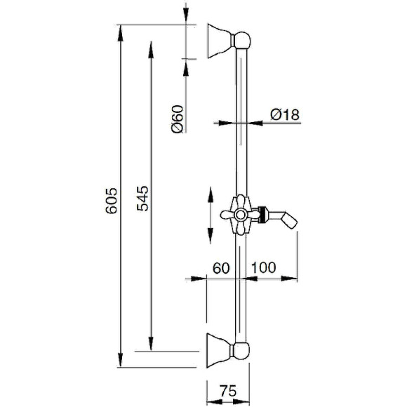Душевой гарнитур Cezares Lord LORD-SD-02-M Бронза