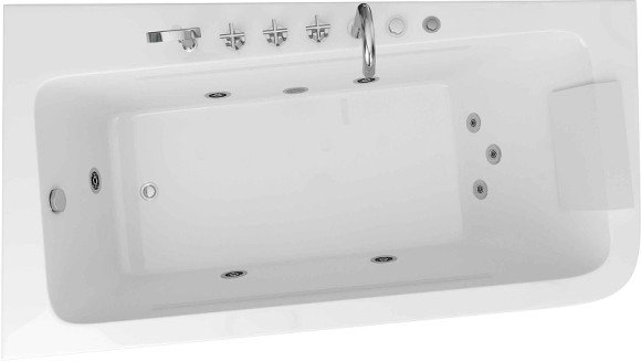 Акриловая ванна Grossman 170х95 GR-17095-1L с гидромассажем