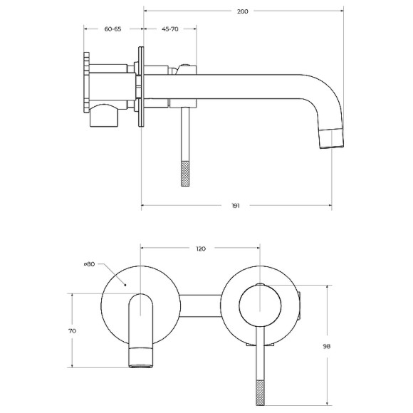 Смеситель для раковины Cezares Relax RELAX-BLI2-1-IN-W0 Сатин