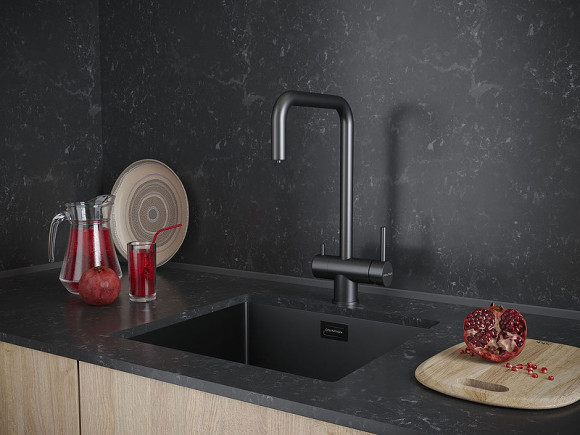 Смеситель для кухни Paulmark Wetter We213030-GM Вороненая сталь