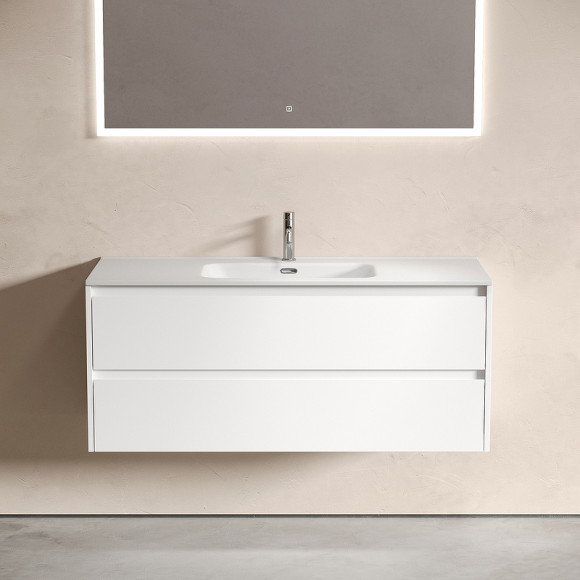 Тумба под раковину Sancos Libra 120 LB120-1W подвесная Белый глянец