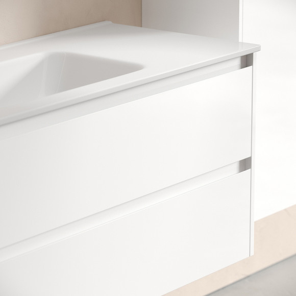 Тумба под раковину Sancos Libra 120 LB120-1W подвесная Белый глянец