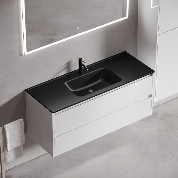 Тумба под раковину Sancos Libra 120 LB120-1W подвесная Белый глянец