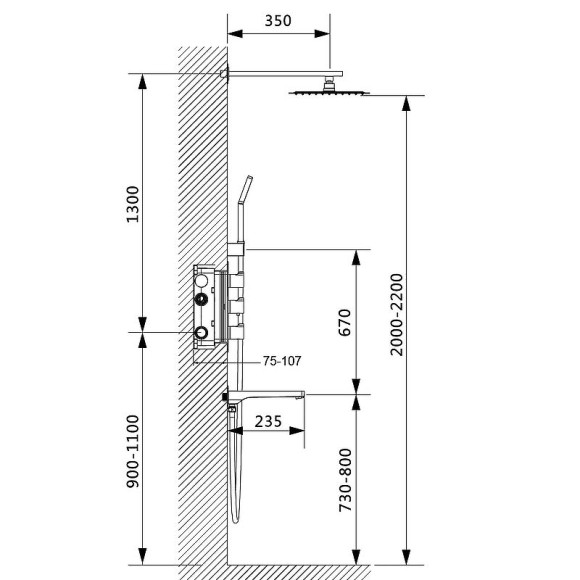 Душевая система Timo Petruma SX-5049/03SM с термостатом Черный Душевая система Timo Petruma SX-5049/03SM с термостатом Черный