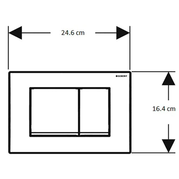 Инсталляция Geberit Delta 458.163.21.1 для унитаза с клавишей смыва Хром глянцевый Инсталляция Geberit Delta 458.163.21.1 для унитаза с клавишей смыва Хром глянцевый