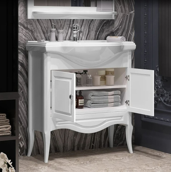 Тумба под раковину Opadiris Брунелла 80 00-00003631 Белая матовая