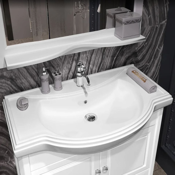 Тумба под раковину Opadiris Брунелла 80 00-00003631 Белая матовая