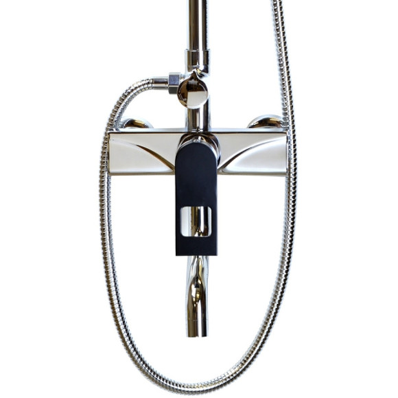 Душевая система Bronze de Luxe Element EL77/1CB Хром Черный матовый