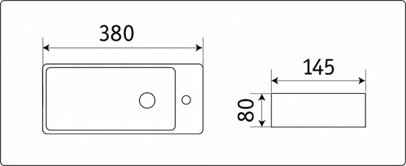 Раковина CeramaLux 38 9048FL Белая Раковина CeramaLux 38 9048FL Белая