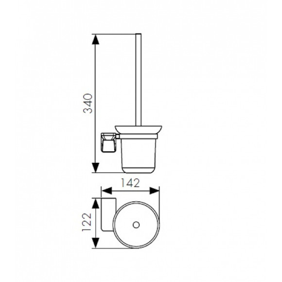 Ершик для унитаза Kaiser KH-4706 Бронза