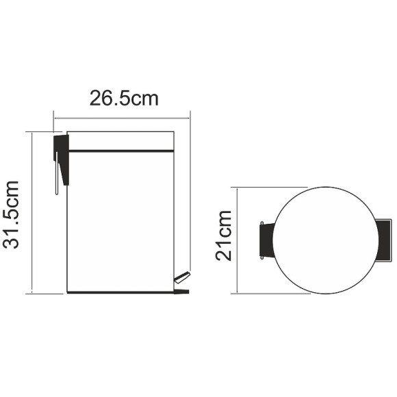 Ведро для мусора WasserKRAFT K-635 Хром Ведро для мусора WasserKRAFT K-635 Хром