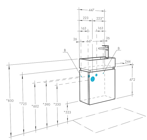Тумба под раковину Aquaton Эклипс 45 М R 1A172801EK49R подвесная Белый Эбони светлый Тумба под раковину Aquaton Эклипс 45 М R 1A172801EK49R подвесная Белый Эбони светлый