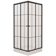 Душевой уголок Niagara Nova NG-0190-14 90х90 профиль Черный стекло прозрачное с принтом