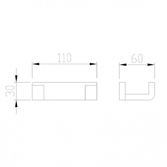 Двойной крючок Abber Westen AA1750B Черный матовый Двойной крючок Abber Westen AA1750B Черный матовый