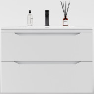 Тумба под раковину Style Line Марелла 80 Люкс Plus СС-00002410 подвесная Белый матовый антискрейтч