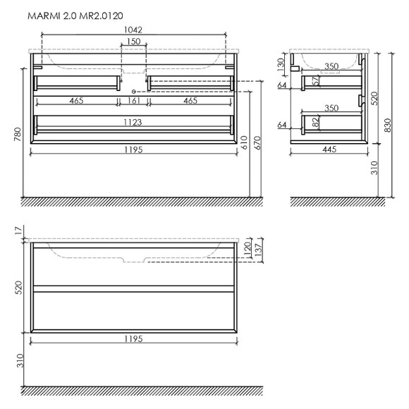 Тумба под раковину Sancos Marmi 2.0 120 MR2.0120ECH подвесная Дуб чарльстон Тумба под раковину Sancos Marmi 2.0 120 MR2.0120ECH подвесная Дуб чарльстон