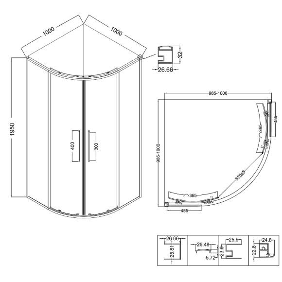 Душевой уголок Niagara Nova 100х100 NG-6827-34BLACK профиль Черный матовый стекло прозрачное Душевой уголок Niagara Nova 100х100 NG-6827-34BLACK профиль Черный матовый стекло прозрачное