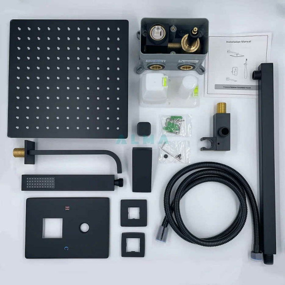 Душевая система ALMAes Liros TVZ-0889 Черная матовая Душевая система ALMAes Liros TVZ-0889 Черная матовая