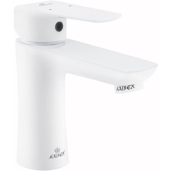Смеситель для раковины Kaiser Glory 69211 Белый глянцевый Смеситель для раковины Kaiser Glory 69211 Белый глянцевый