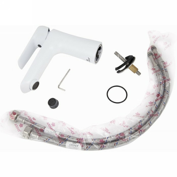 Смеситель для раковины Kaiser Glory 69211 Белый глянцевый Смеситель для раковины Kaiser Glory 69211 Белый глянцевый