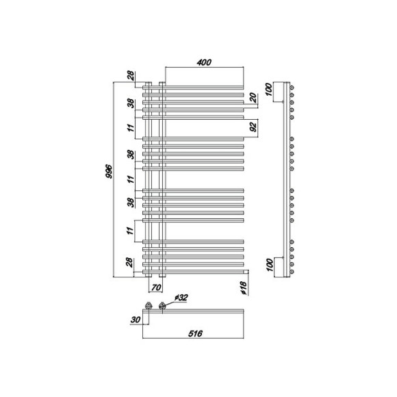 Водяной полотенцесушитель Ravak Style 50х100 X04000083650 Хром Водяной полотенцесушитель Ravak Style 50х100 X04000083650 Хром