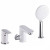 Смеситель на борт ванны Iddis Cloud CLOSB30i07 Белый, хром