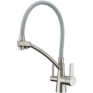 Смеситель для кухни Gappo G4398 Сатин Серый