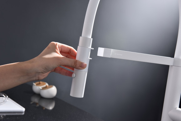 Смеситель для кухни Paulmark Leader Le214101-431 Белый матовый