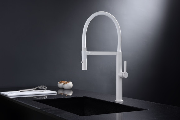 Смеситель для кухни Paulmark Leader Le214101-431 Белый матовый