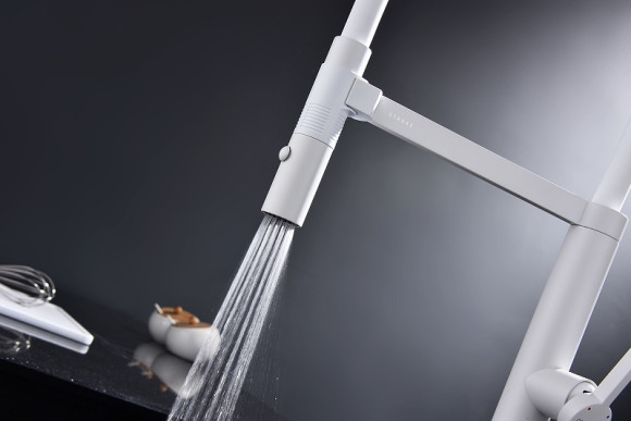 Смеситель для кухни Paulmark Leader Le214101-431 Белый матовый