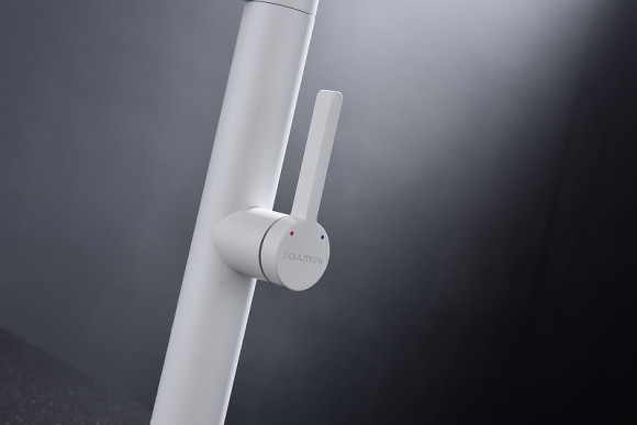 Смеситель для кухни Paulmark Leader Le214101-431 Белый матовый