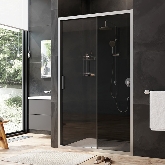 Душевая дверь AM.PM Gem 120 W90G-120-1-195MG профиль Хром матовый стекло тонированное-прозрачное Душевая дверь AM.PM Gem 120 W90G-120-1-195MG профиль Хром матовый стекло тонированное-прозрачное