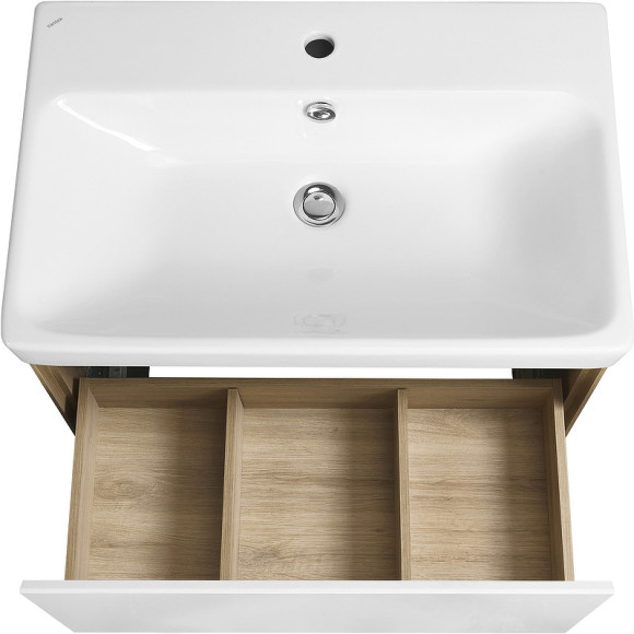 Тумба под раковину Aquaton Либерти 70 1A279801LYC70 подвесная Дуб эльвезия Белая