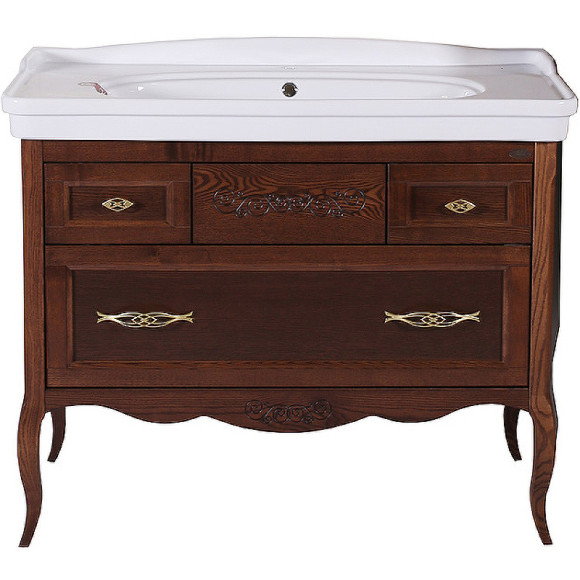 Комплект мебели для ванной ASB-Woodline Модерн 105 Антикварный орех Комплект мебели для ванной ASB-Woodline Модерн 105 Антикварный орех