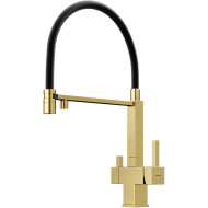 Смеситель для кухни Sancos Moro SC4006BG Золото брашированное Черный