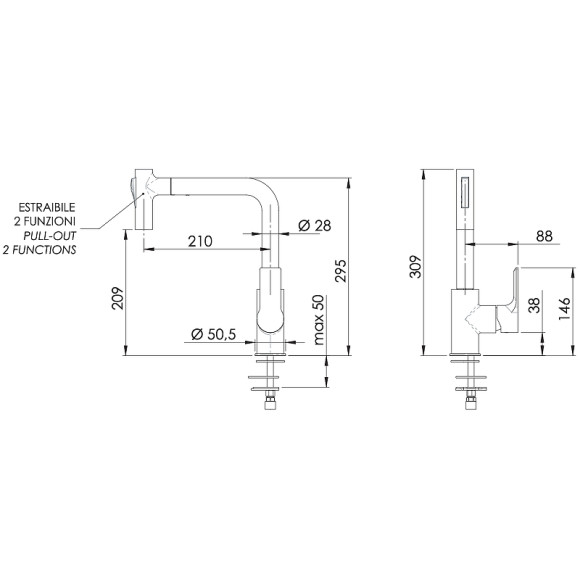 Смеситель для кухни Remer Futura EY81M Хром Смеситель для кухни Remer Futura EY81M Хром