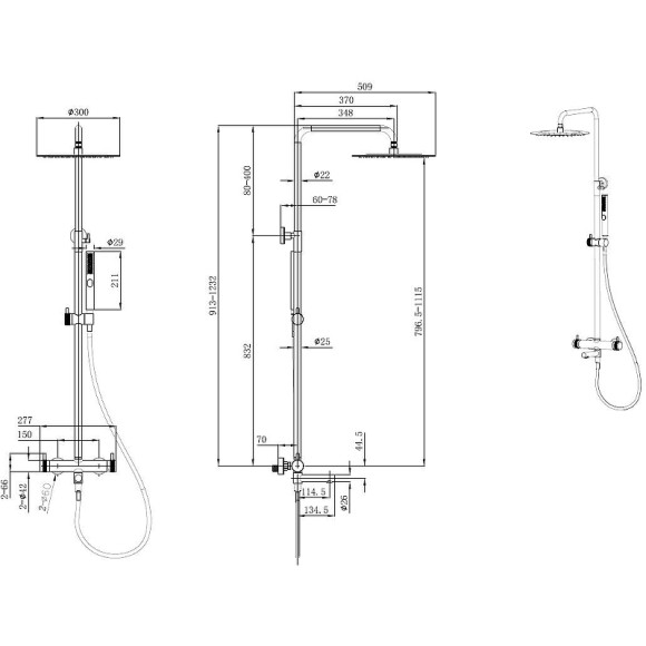 Душевая система Allen Brau Priority 5.31A10-BN Никель брашированный Душевая система Allen Brau Priority 5.31A10-BN Никель брашированный